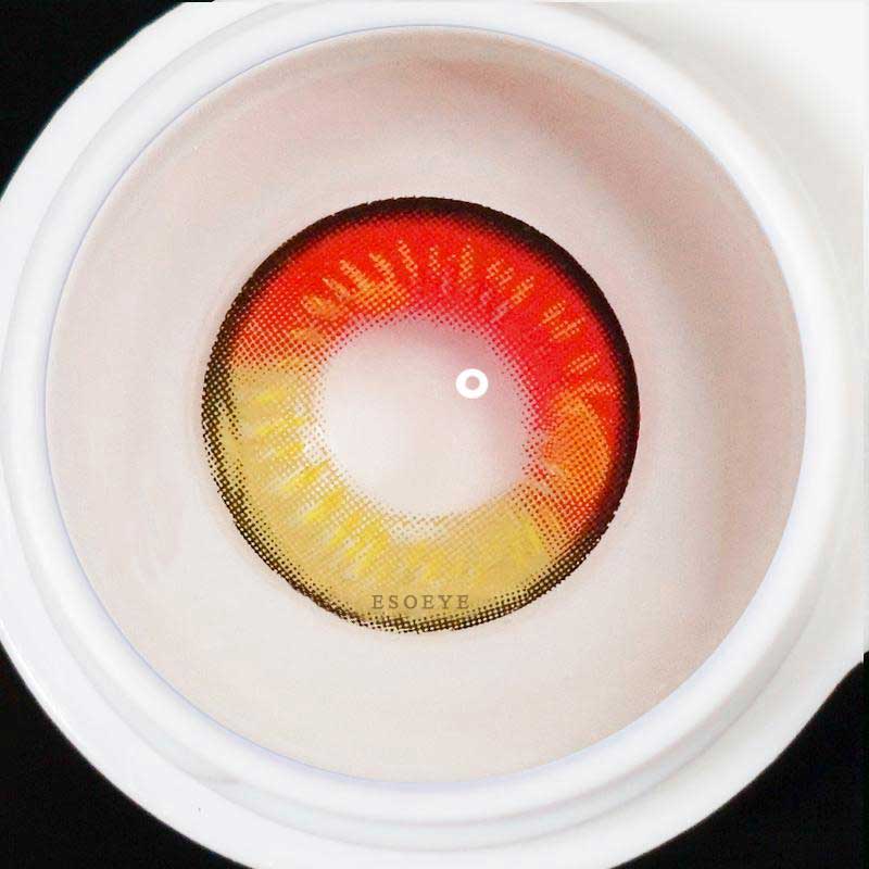 AnimeRedBrownHalloweenContactLensesYearly