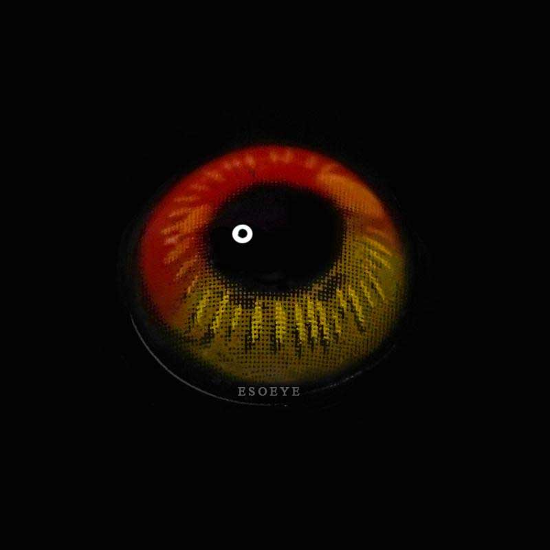 AnimeRedBrownHalloweenContactLensesYearly