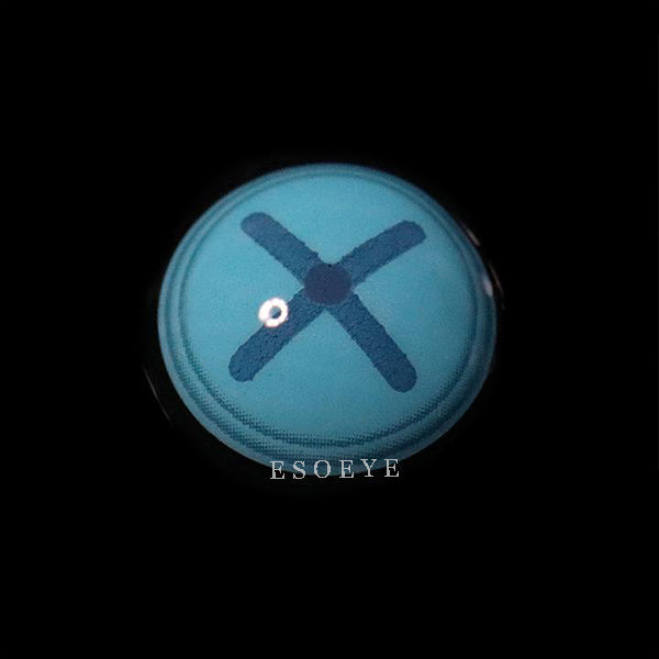 Button Eye Blue Halloween Contact Lenses Yearly