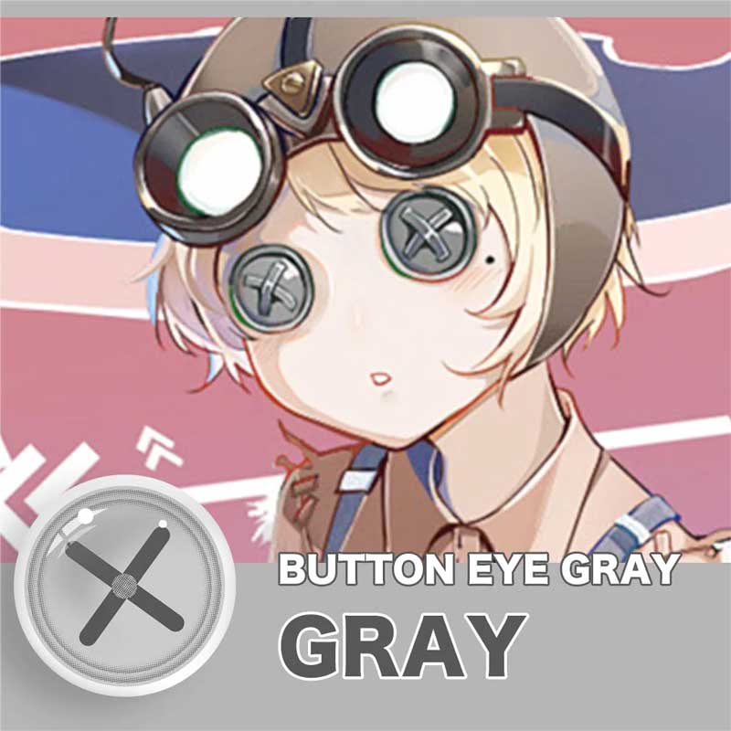 Button Eye Gray Cosplay Contact Lenses Yearly