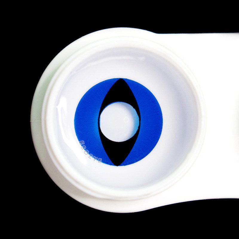 Cat Eye Blue Halloween Contact Lenses Yearly