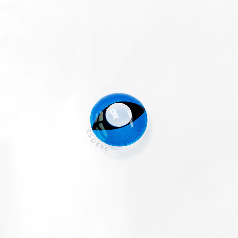 Cat Eye Blue Halloween Contact Lenses Yearly