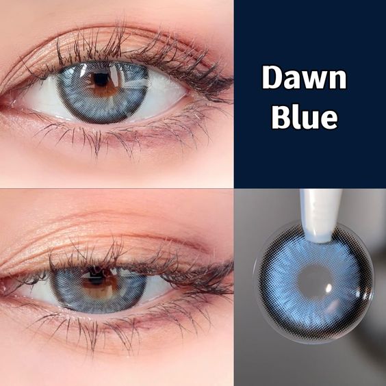 Dawn Blue Colored Contact Lenses Yearly