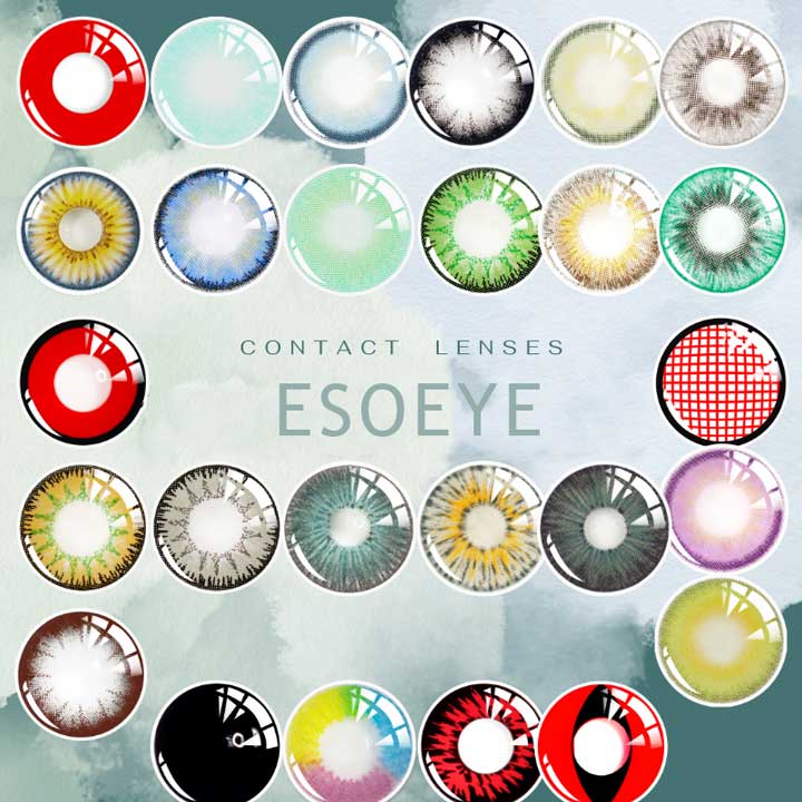 Esoeye 3 Pairs Randomly Blind Box Yearly Prescription Colored Contacts
