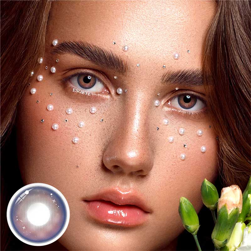 Genshin Galaxy Pink Blue Colored Contact Lenses Yearly