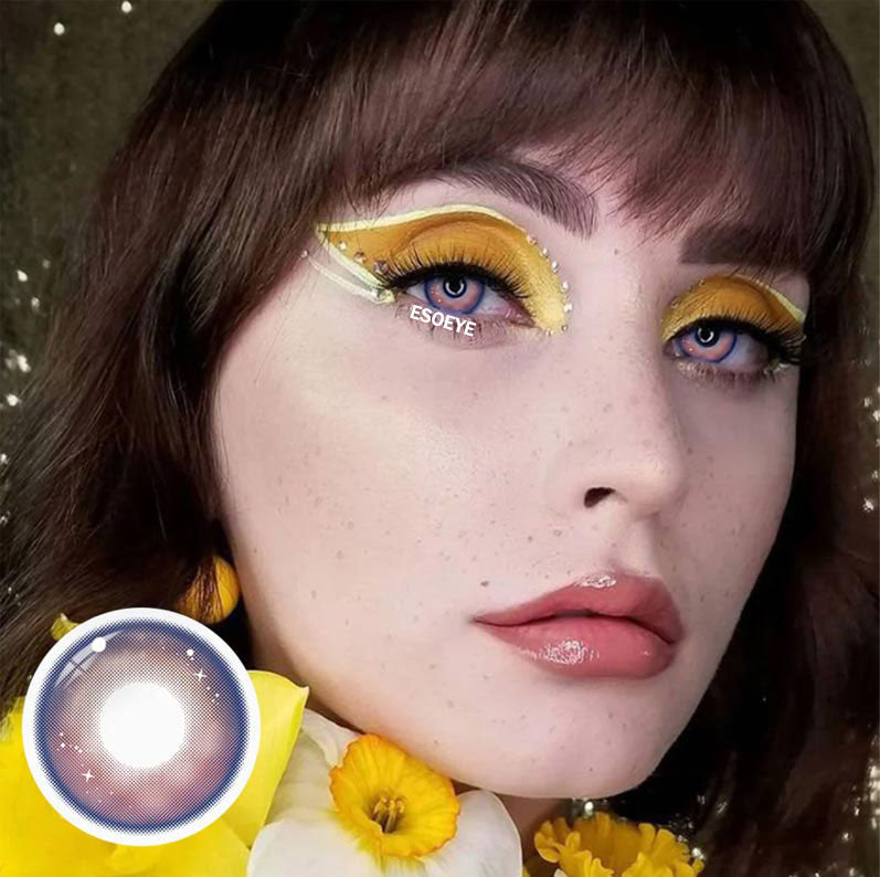 Genshin Galaxy Pink Blue Colored Contact Lenses Yearly