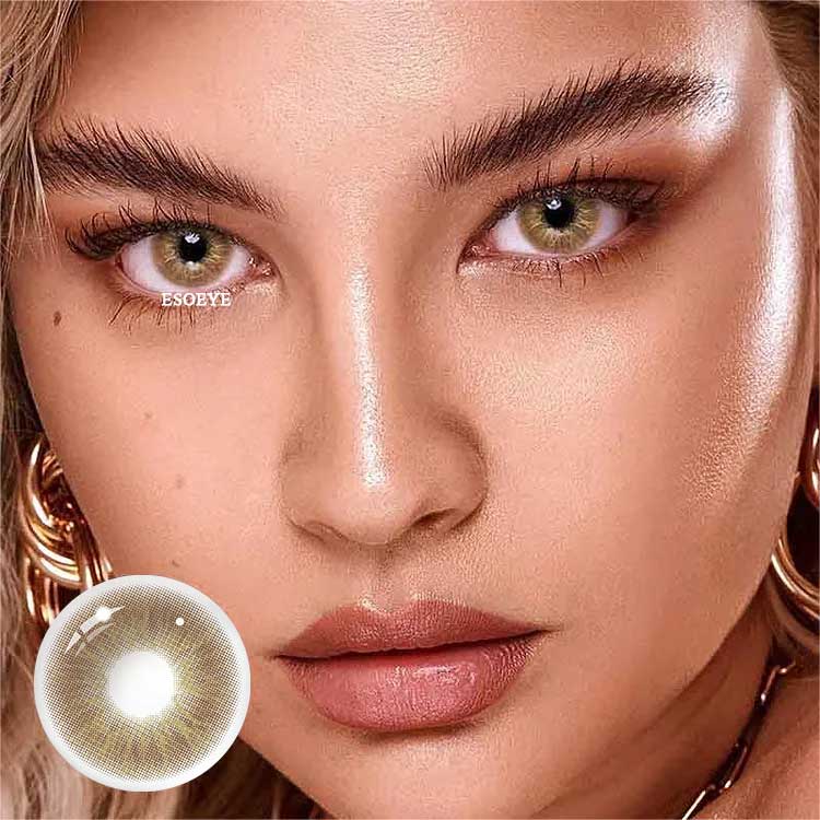 Love Story Pea Brown Colored Contact Lenses Yearly