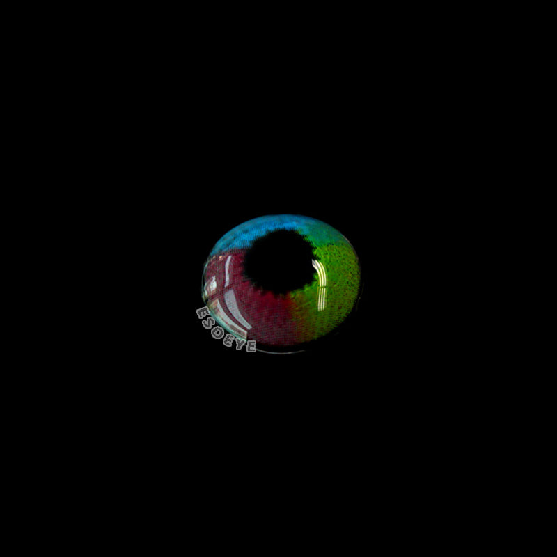 Multi Rainbow Halloween Contact Lenses Yearly
