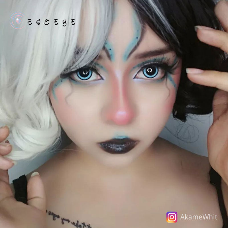 Nebulos Blue Cosplay Contact Lenses Yearly