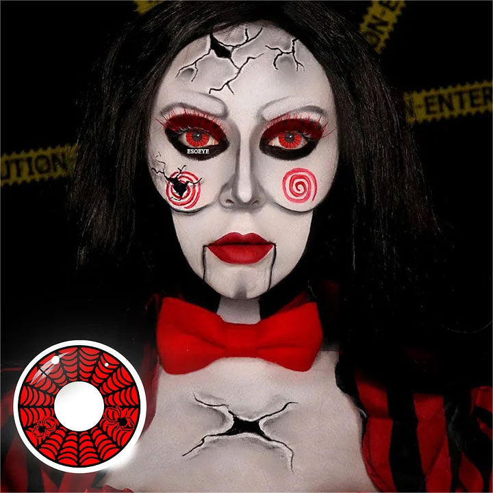 Spider Web Black Cosplay Contact Lenses Yearly