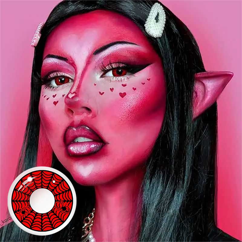 Spider Web Black Cosplay Contact Lenses Yearly