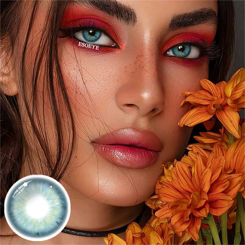 Aegean Sea Ⅱ Blue Colored Contact Lenses Yearly