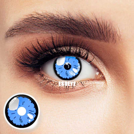 Black Lobelia-Blue Colored Contact Lenses Yearly