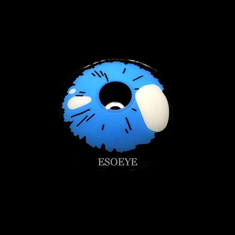Black Lobelia-Blue Colored Contact Lenses Yearly