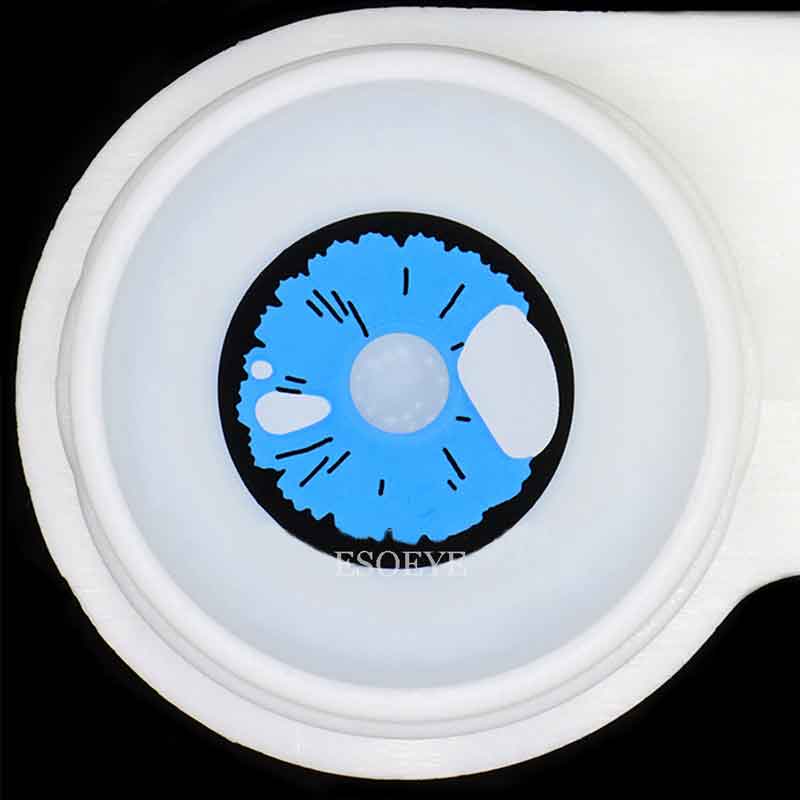 Black Lobelia-Blue Colored Contact Lenses Yearly