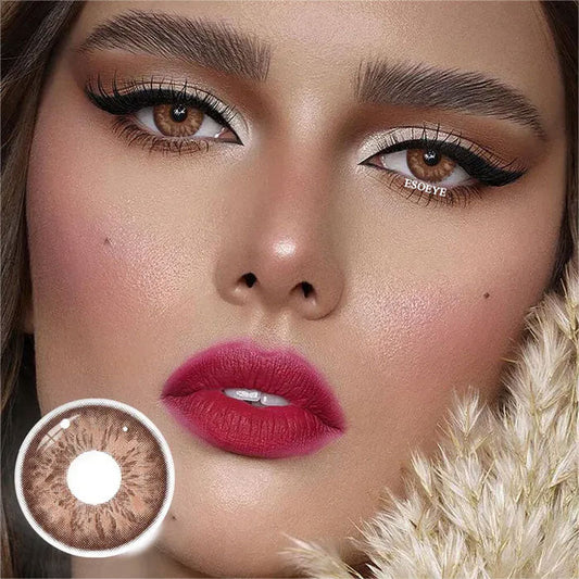 Cocktail Tequila Sunrise Brown Colored Contact Lenses Yearly