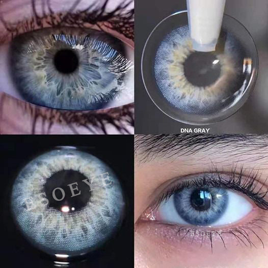 DNA Taylor Blue Gray Colored Contact Lenses Prescription Yearly