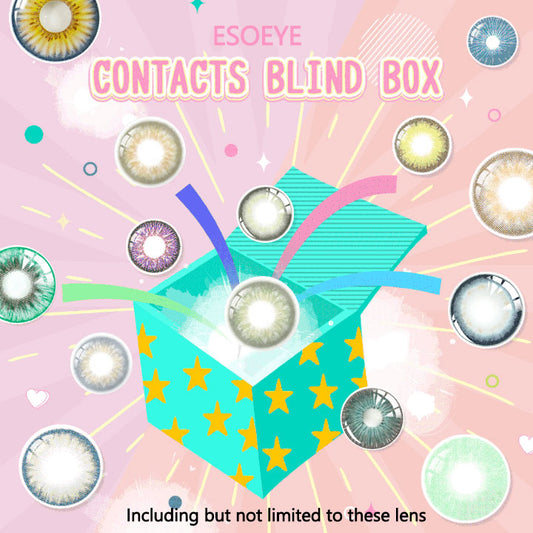 Esoeye 3 Pairs Randomly Blind Box Yearly Prescription Colored Contacts