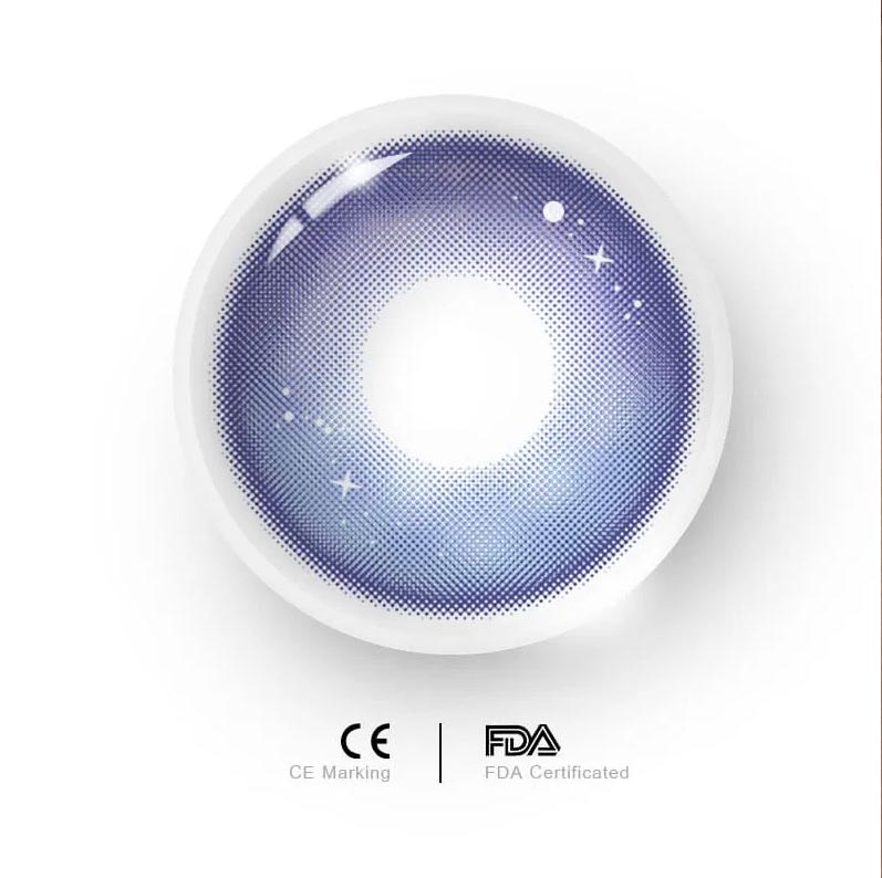 Genshin Galaxy Blue Violet Colored Contact Lenses Yearly