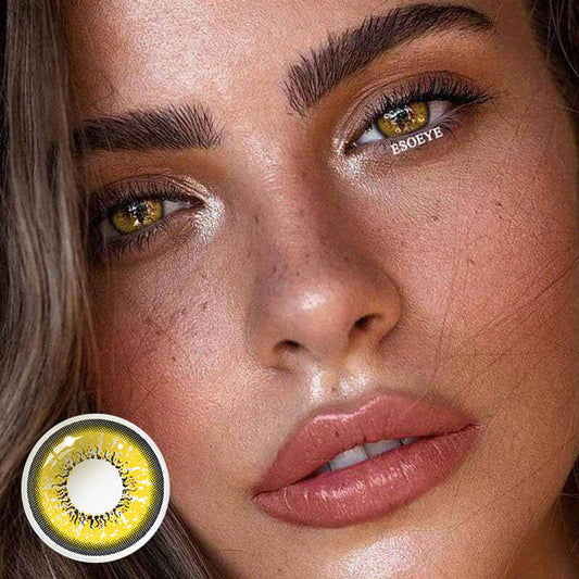 Love Words Bella Yellow Colored Contact Lenses Yearly