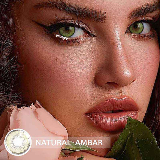 Natural AMBAR Colored Contact Lenses Yearly
