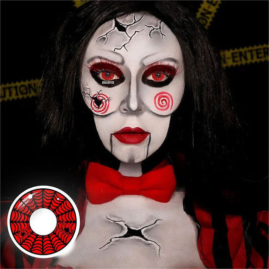 Spider Web Black Cosplay Contact Lenses Yearly