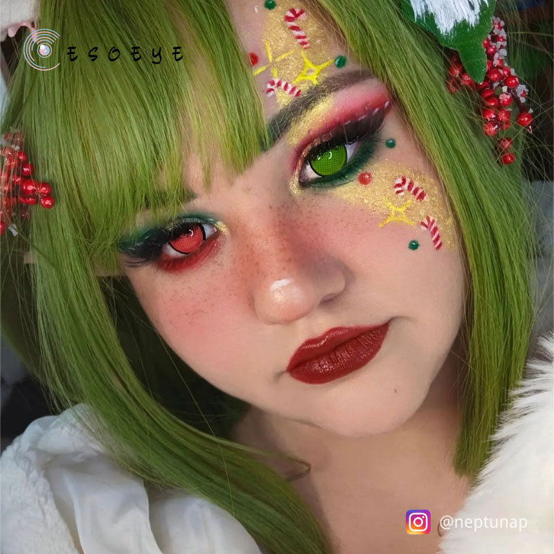 Yellow Mesh Halloween Contact Lenses Yearly